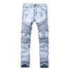 2023 Mens Skinny Jean Distressed Slim Elastic Jeans Denim Biker Jeans Hip hop Pants Washed Ripped Jeans plus size 28-42,YA558