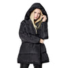 FTLZZ Winter Women Jackets 90% White Duck Down Parkas Loose  Hooded Coats Medium Long Warm Casual Pink Snow Outwear