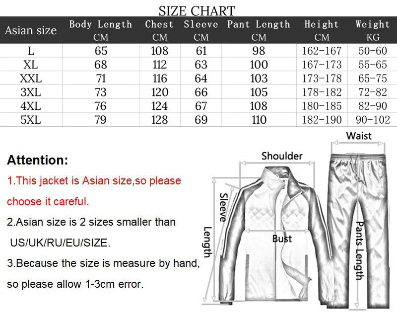 Men's Sportswear New Spring Autumn Tracksuit  High Quality Sets  Jacket+Pant Sweatsuit Male Fashion Print Clothing Size L-5XL