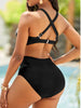 Sexy Triangle Bikinis Women's Swimsuit Hanging Neck Cross Split Swimsuit Oversized Swimwear Brazilian Bikini Set Bathing Suit