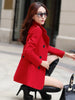 Fitaylor New Autumn Winter Woolen Coat Women Slim Double Breasted Medium Long Wool Blend Warm Female Overcoat