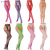 Womens Fishnet Stockings All-sided Open Crotch Sexy Tights Female Mesh Socks Hollow Out Pantyhose Elastic Thigh High Stockings