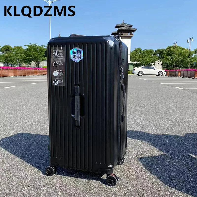 KLQDZMS 22"24"26"28"30"32"34" Luggage New PC Rolling Trolley Case Women Large Capacity Fashion Password Package Men's Suitcase