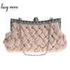 Hot spring Evening bag weave clutch bags woman handbag Silk Elegant Dinner Ladies' Bag Evening Bag High-grade Handbag  EB003