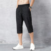 Men's Shorts Summer Breeches 2023 Thin Nylon 3/4 Length Trousers Male Bermuda Board Quick Drying Beach Black Men's Long Shorts