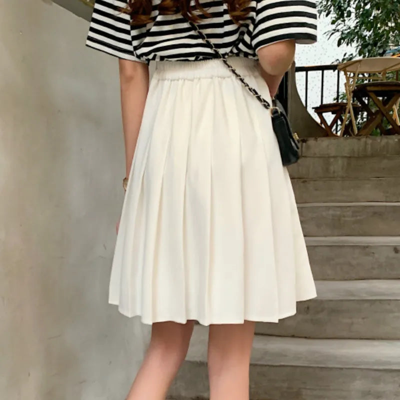 Skirts Pleated Women High Waist Summer Knee-length Preppy Style Harajuku Y2k Hot Sale Street School Cosplay Casual Female Faldas