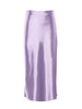 Mnealways18 Solid Purple Satin Silk Skirt Women High Waisted Summer Long Skirt New 2022 Elegant Ladies Office Skirts Midi Spring