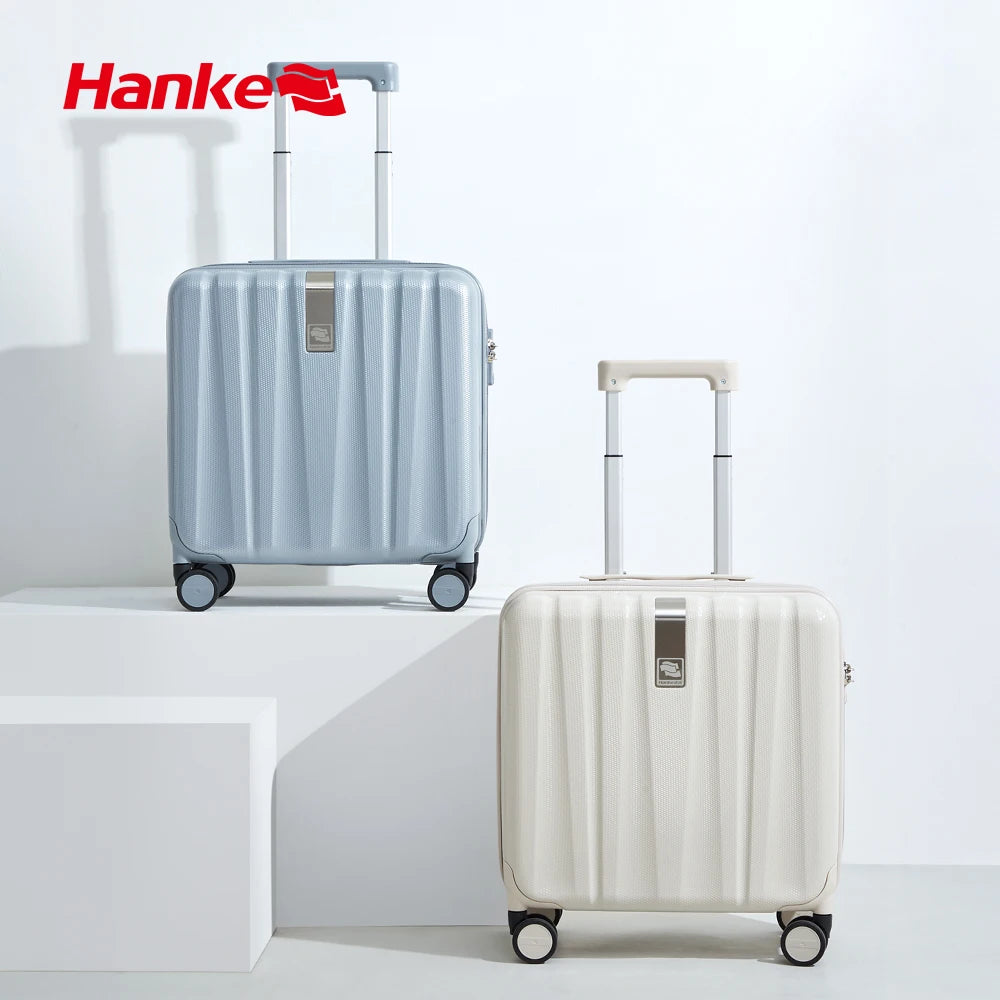 Hanke Business 14 Inch Underseat Suitcase 16 Inch Carry On Luggage Underseat Hard Shell 100% PC Spinner Wheels Boarding