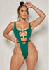 Summer Women's Swimsuit Sexy Hollow Straps Solid Color One-Piece Ladies Bikini High Elastic Swimming Sports Beach Swimsuit 2023