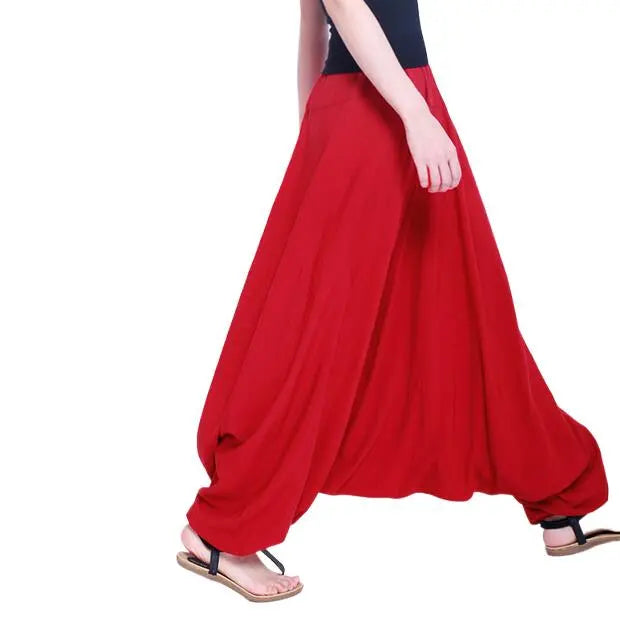 2023 Casual harem plants,loose women casual trousers,wide leg pants,pantskirt,  -  woman Big crotch pants,bloomers